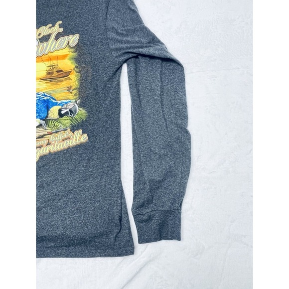 Margharitaville LS Shirt Men M Gray Jimmy Buffett Parrothead 5 O'clock Somewhere - Picture 13 of 16